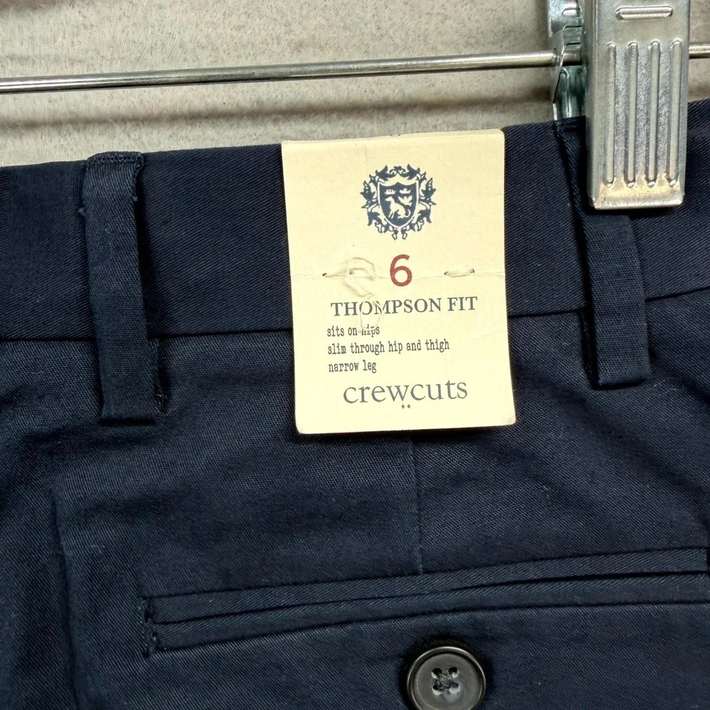 Crewcuts by J CREW Dress Pants Boys 6 Fits 23x20* Navy Formal Slim Thompson NEW